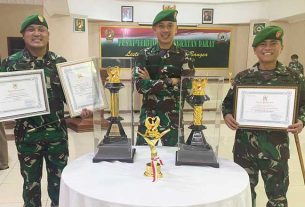 Jajaran Kodam VI/Mlw berhasil meraih Piala dan Piagam Penghargaan pada Lomba Binter Tingkat Kodim dan Lomba Karlister TA 2021, yang diselenggarakan Markas Besar TNI AD. (foto : Exclusive)