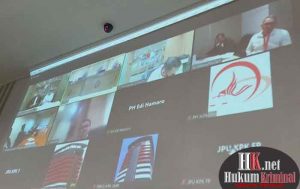 Sidang Terdakwa AGM, Nur Afifah Balqis, Muliadi, Edi Hasmoro, dan Jusman hari ini dalam agenda pemeriksaan Terdakwa. (foto : LVL)