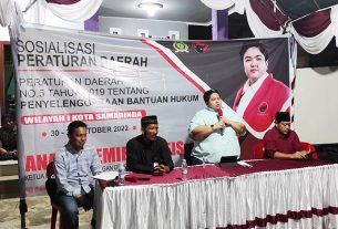 Anggota DPRD Kaltim Ananda Emira Moeis melaksanakan Sosperda tentang Penyelenggaraan Bantuan Hukum di Samarinda. (foto : Exclusive)