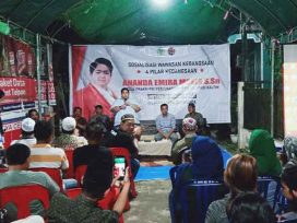 Ananda Emira Moeis, anggota DPRD Kaltim melaksanankan Sosialisasi Wawasan Kebangsaan di Kelurahan Lok Bahu, Samarinda. (foto : AI)