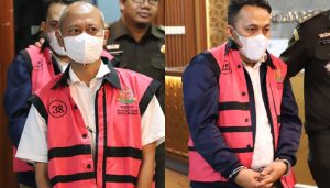 Tersangka SM dan EVT. (foto: Exclusive)