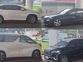 4 Unit Mobil mewah yang disita Penyidik Kejagung yang terafiliasi Tersangka HM dan RI. (foto: Exclusive)