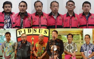 6 Tersangka perkara dugaan Tindak Pidana Korupsi Proyek Pembangunan Jalur Kereta Api Besitang-Langsa, Balai Teknik Perkeretaapian Medan tahun 2017-2023. (foto: Exclusive)