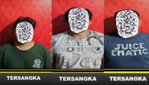 Tersangka H, E dan F. (foto: Exclusive)