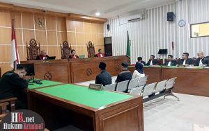 Sidang pembacan Pledoi Terdakwa Andriyani, Suparlan, dan Bambang Purnama. (foto: LVL)