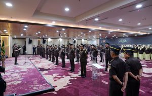 Jaksa Agung ST Burhanuddin melantik sejumla Kajati termasuk Kajati Kaltim Dr. Supardi, SH, MH. (foto: Exclusive)