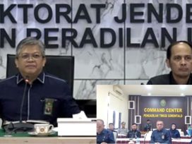 Sosialisasi e-Examinasi di PT Gorontalo yang dilaksanakan secara daring Ditjen Badilum. (foto: Exclusive)