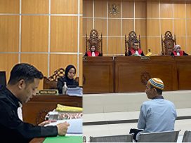 Terdakwa Basri mendengarkan tuntutan JPU. (foto: Exclusive)