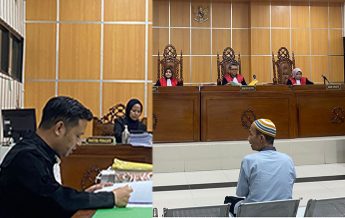 Terdakwa Basri mendengarkan tuntutan JPU. (foto: Exclusive)