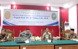 Kegiatan Pembinaan Hakim PTUN se-Indonesia yang digelar secara virtual, dari Pengadilan PTTUN Medan. (foto: Exclusive)
