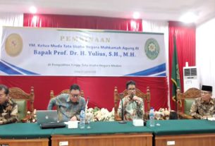Kegiatan Pembinaan Hakim PTUN se-Indonesia yang digelar secara virtual, dari Pengadilan PTTUN Medan. (foto: Exclusive)
