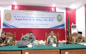 Kegiatan Pembinaan Hakim PTUN se-Indonesia yang digelar secara virtual, dari Pengadilan PTTUN Medan. (foto: Exclusive)