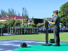 Upacara Dipimpin oleh Kasdam VI/Mulawarman Brigjen TNI Ari Aryanto, S.E., M.I.P.